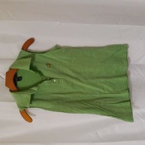 Master’s Magnolia Lane Golf Polo Shirt Top Sz S Green White Sleeveless Logo New